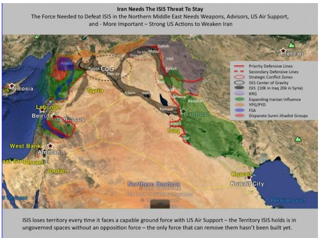 خريطة داعش ايران