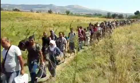 عراقيون في طريقهم إلى هنغاريا، المجر 9-2-2015